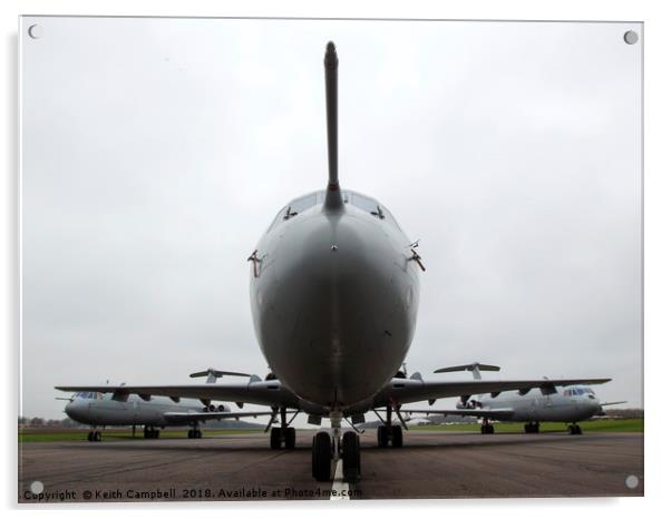 RAF VC-10 trio Acrylic by Keith Campbell