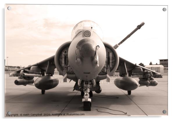 RAF Harrier Acrylic by Keith Campbell