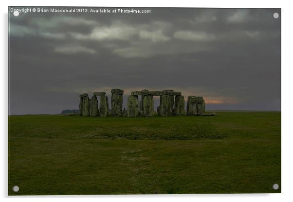 Stonehenge Acrylic by Brian Macdonald