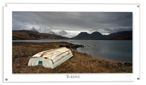 The white boat Scottish Highlands Acrylic by JC studios LRPS ARPS