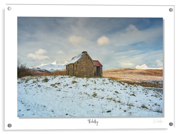 The Bothy. Scotland snowy scene Highlands Acrylic by JC studios LRPS ARPS