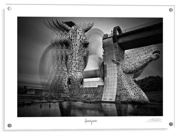 Kelpies and Falkirk Wheel Unveiled Acrylic by JC studios LRPS ARPS