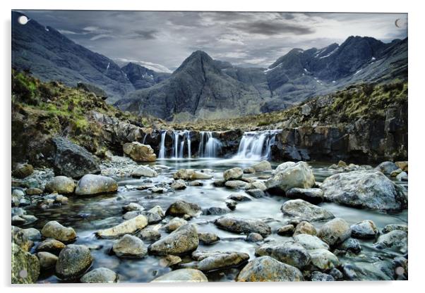 The Enchanting Fairy Pools of Skye Acrylic by JC studios LRPS ARPS