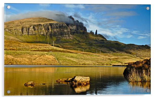 Storr and Loch Fada in morning sunshine Acrylic by JC studios LRPS ARPS