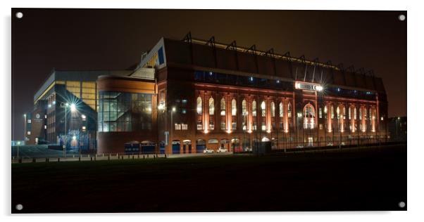 Ibrox football stadium  Rangers  Scottish cup fina Acrylic by JC studios LRPS ARPS