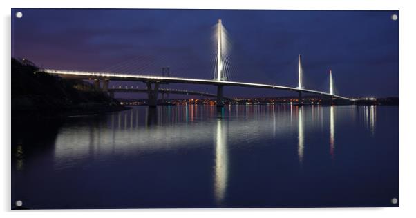 Queensferry Crossing at night Acrylic by JC studios LRPS ARPS