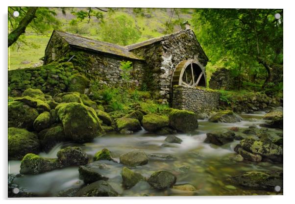The old water mill Acrylic by JC studios LRPS ARPS