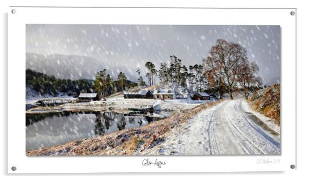 Glen Affric dusted lightly with snow (No1of 4) Acrylic by JC studios LRPS ARPS