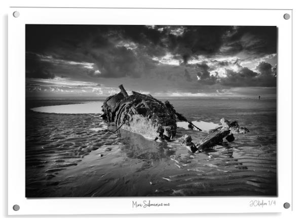 Mini Submarine one of two in mono Acrylic by JC studios LRPS ARPS
