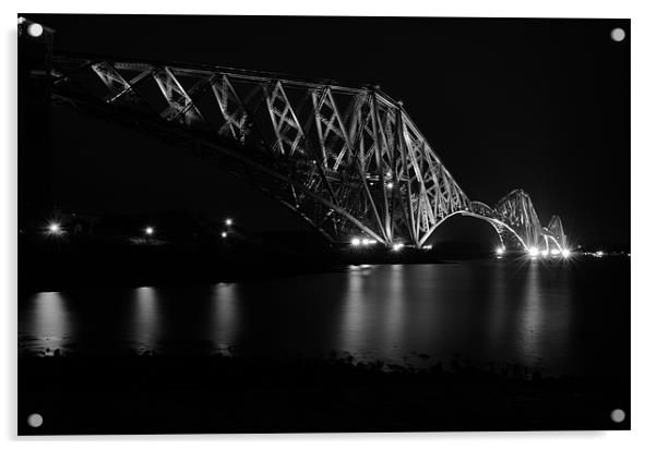Forth Rail Bridge B+W Acrylic by T2 Images