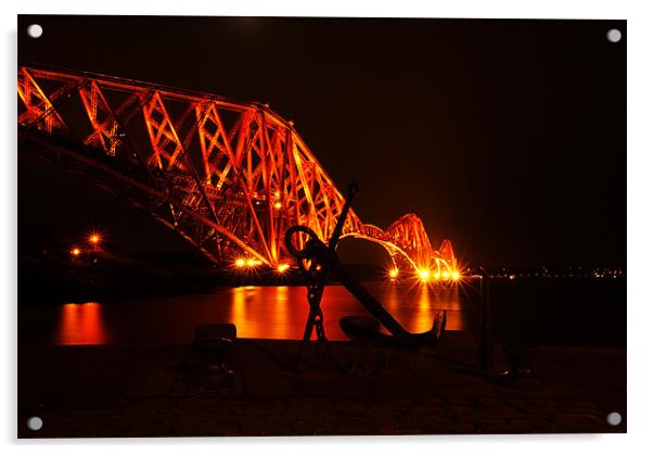Forth Rail Bridge Anchor Acrylic by T2 Images