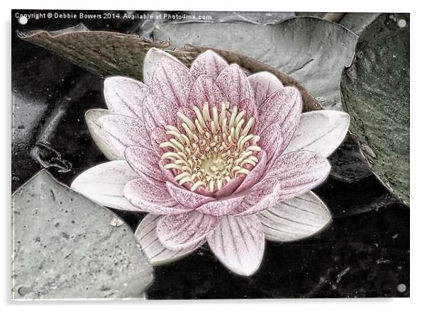  Water Lily Acrylic by Lady Debra Bowers L.R.P.S