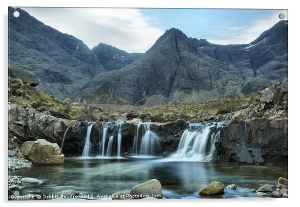 Fairy Pools, Isle f Skye Scotland  Acrylic by Lady Debra Bowers L.R.P.S