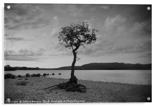 The lone Tree in B&W Acrylic by Lady Debra Bowers L.R.P.S