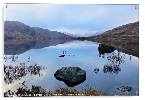 Loch Arklet  Acrylic by Lady Debra Bowers L.R.P.S