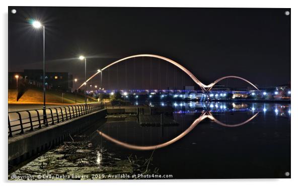 Infinity Bridge at night  Acrylic by Lady Debra Bowers L.R.P.S