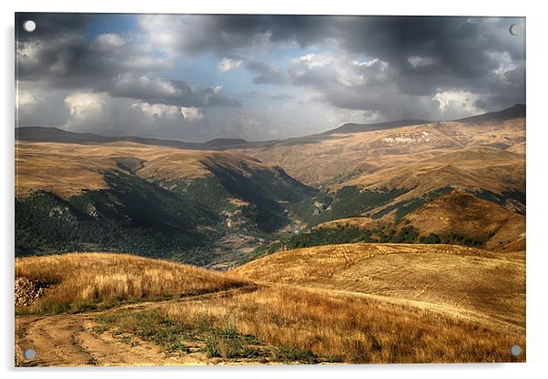 Jermuk Valleys Armenia Acrylic by Paul Corrigan