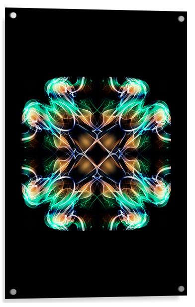 Smoke Mandala 12 Acrylic by Steve Purnell
