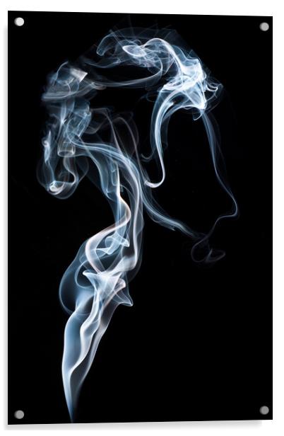 A Portrait In Smoke Acrylic by Steve Purnell