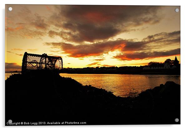 Sunset on the Creel Acrylic by Bob Legg