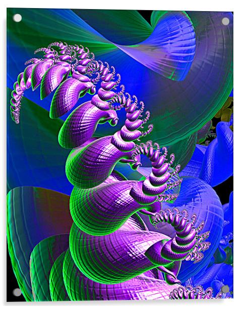 Cockles and Mussels Acrylic by Abstract  Fractal Fantasy