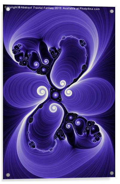 Fractal Spin Acrylic by Abstract  Fractal Fantasy