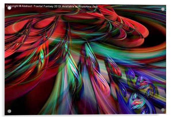 Fractal Spinning Winds Acrylic by Abstract  Fractal Fantasy