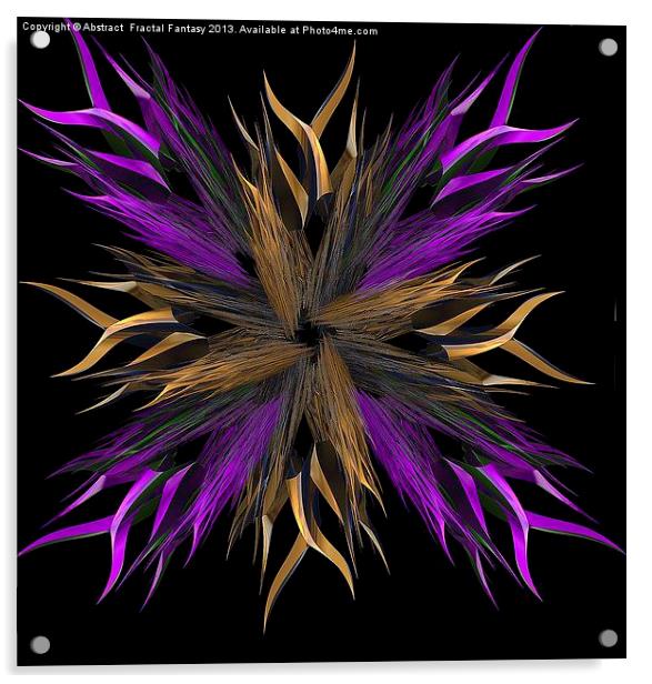 Flaming Forks Acrylic by Abstract  Fractal Fantasy