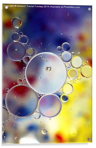 Bubbles Abstract Acrylic by Abstract  Fractal Fantasy