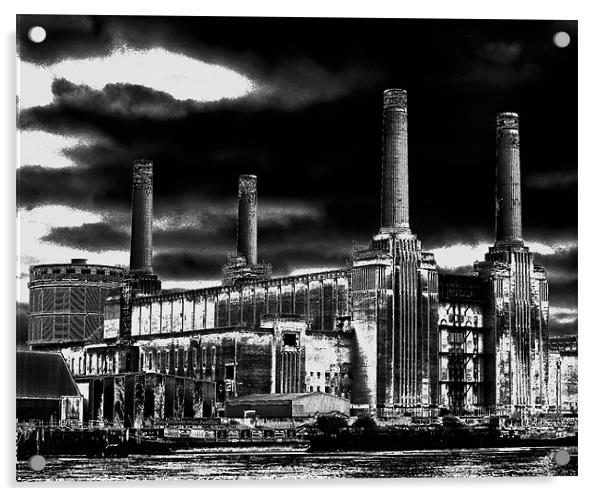 Contemporary Landscapes Battersea Power Station Acrylic by paolo d sharp