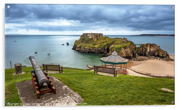 Tenby - Wales Acrylic by Cass Castagnoli