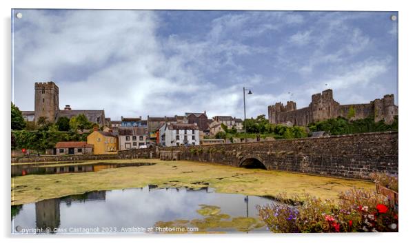 Pembroke Castle - Wales Acrylic by Cass Castagnoli