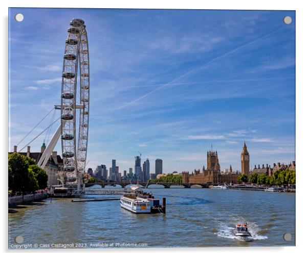London river Thames scene Acrylic by Cass Castagnoli