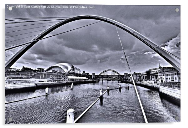 Newcastle and Gateshead Acrylic by Cass Castagnoli