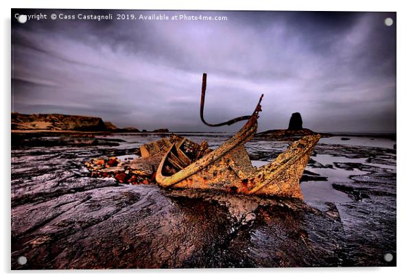 The Fallen Admiral - Saltwick Bay, Whitby Acrylic by Cass Castagnoli