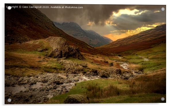 The Pass - Honister Pass, Cumbria Acrylic by Cass Castagnoli