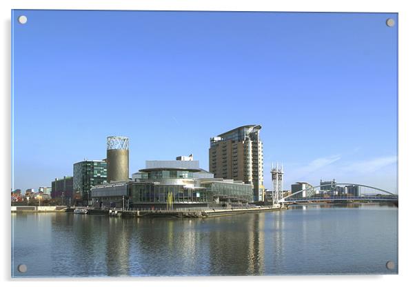 Lowry Centre, Salford Quays, Manchester Acrylic by Alastair Wallace