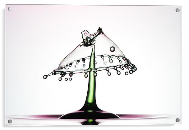 water Drop Splash Art Acrylic by Terry Pearce