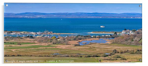 Bembridge Harbour Panorama Acrylic by Wight Landscapes