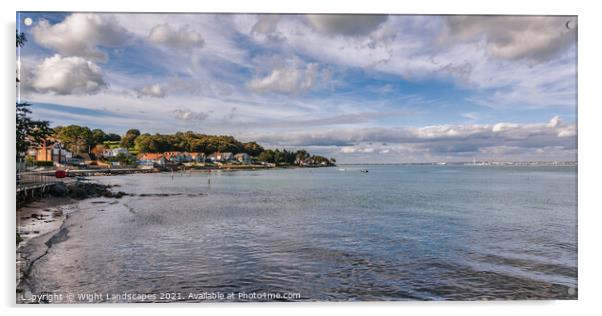 Seagrove Bay Isle Of Wight Acrylic by Wight Landscapes