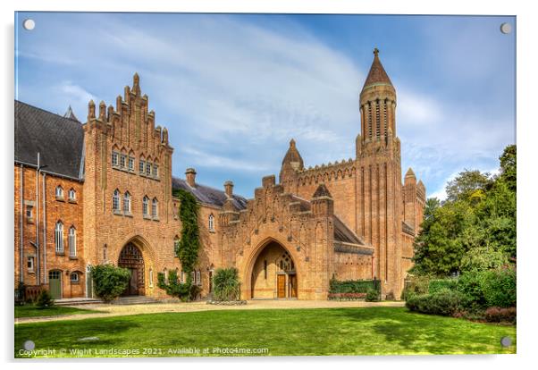 Quarr Abbey Isle Of Wight Acrylic by Wight Landscapes