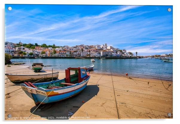 Ferragudo Village Algarve Portugal Acrylic by Wight Landscapes