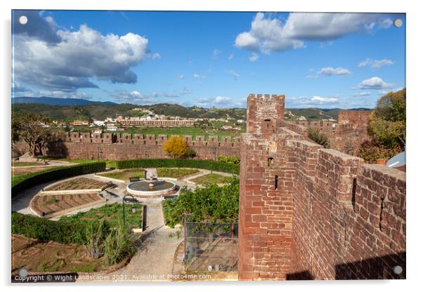 Castle Of Silves Portugal Acrylic by Wight Landscapes