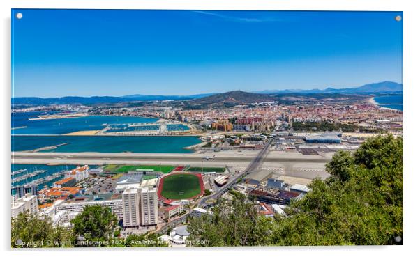 Gibraltar Airport Acrylic by Wight Landscapes