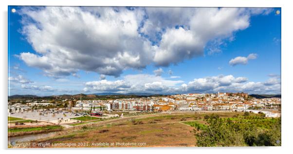 Silves Panorama Algarve Portugal Acrylic by Wight Landscapes