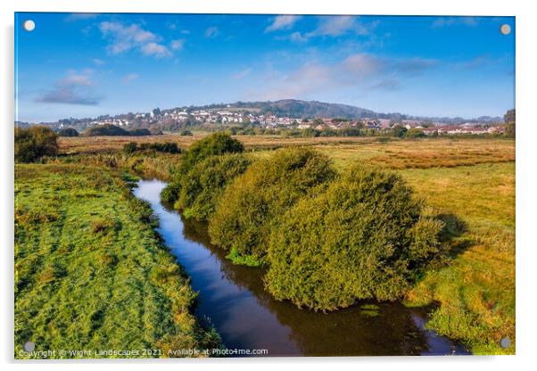 Brading Marsh Acrylic by Wight Landscapes