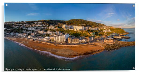 Ventor Isle Of Wight Panorama Acrylic by Wight Landscapes