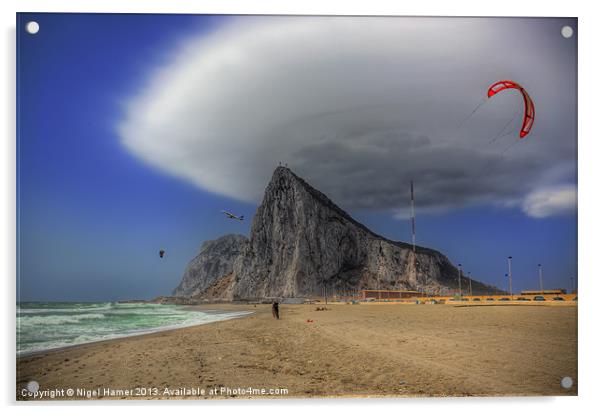 The Kite Surfer Acrylic by Wight Landscapes