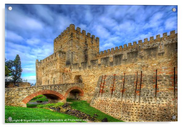 Castelo de Sao Jorge Acrylic by Wight Landscapes