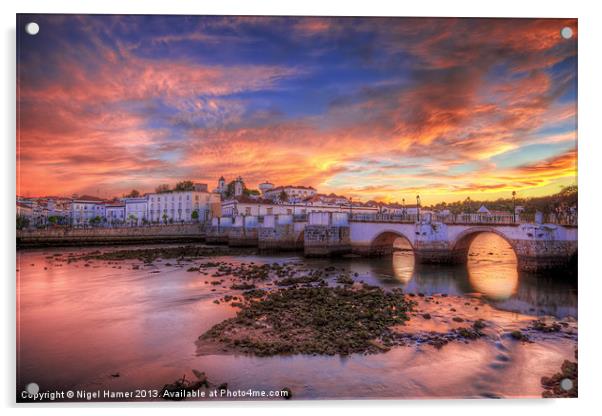 Sunset at Tavira Portugal Acrylic by Wight Landscapes
